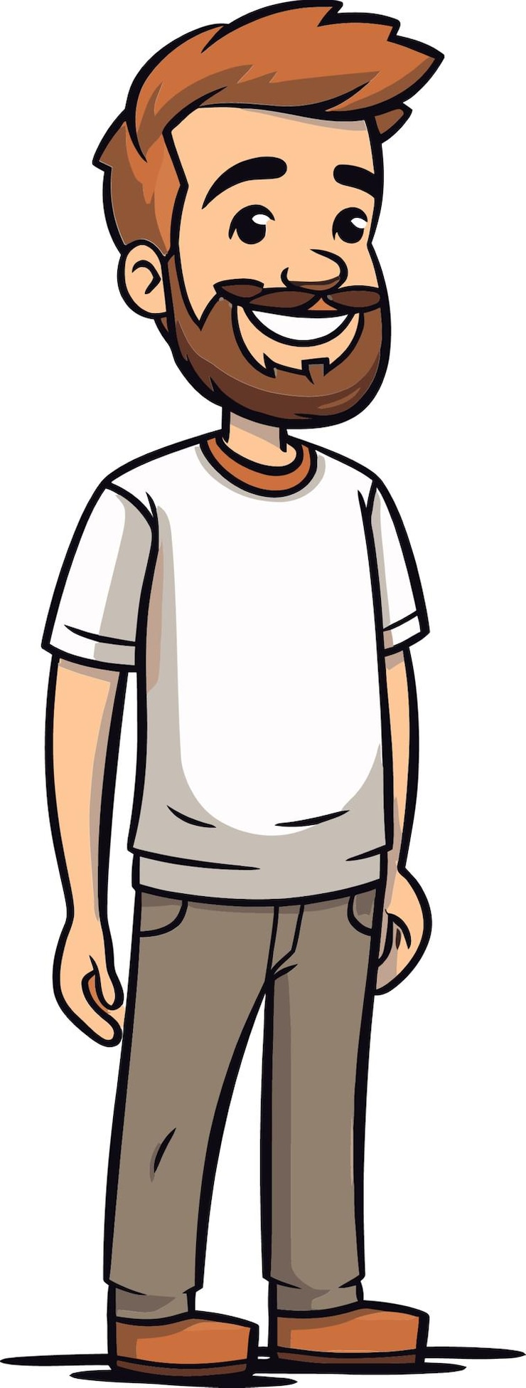 Vector un dibujo de un hombre con una camisa blanca con una camiseta blanca en ella