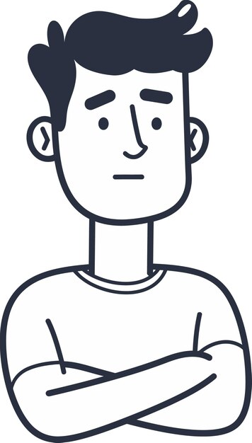 un dibujo de un hombre con una camisa que dice im a