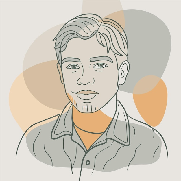 un dibujo de un hombre con una camisa que dice el nombre del hombre