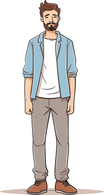 un dibujo de un hombre con una camisa que dice