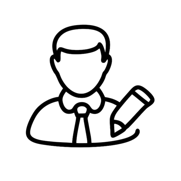 un dibujo de un hombre con una corbata y una corbata