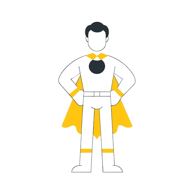 un dibujo de un hombre en un traje amarillo y negro con una estrella en la espalda