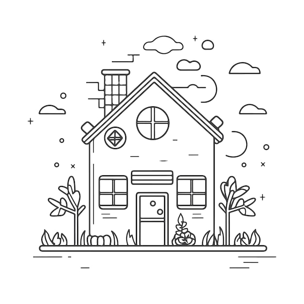 Dibujo de ilustración vectorial Dibujo a mano de una sola línea de uso vintage para el póster del logotipo y el fondo