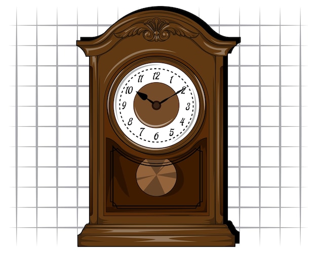 Vector dibujo de la ilustración vectorial del reloj de la tabla