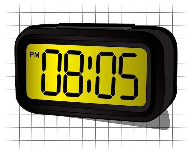 Dibujo de la ilustración vectorial del reloj de la tabla
