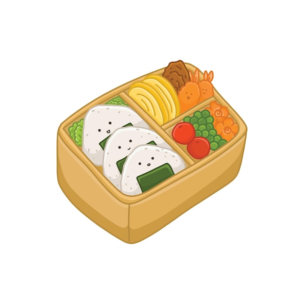 Dibujo ilustrativo de comida y bocadillos japoneses