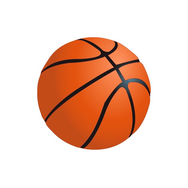 Dibujo ilustrativo del vector de la pelota de baloncesto