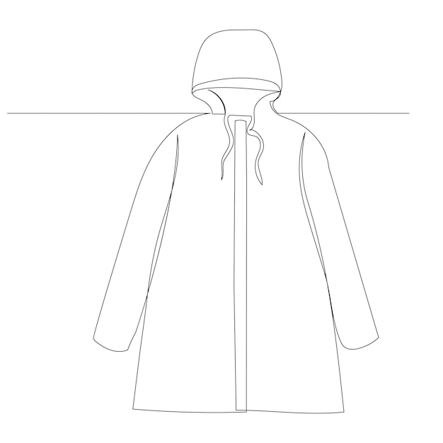 Dibujo impermeable por un vector de línea continua