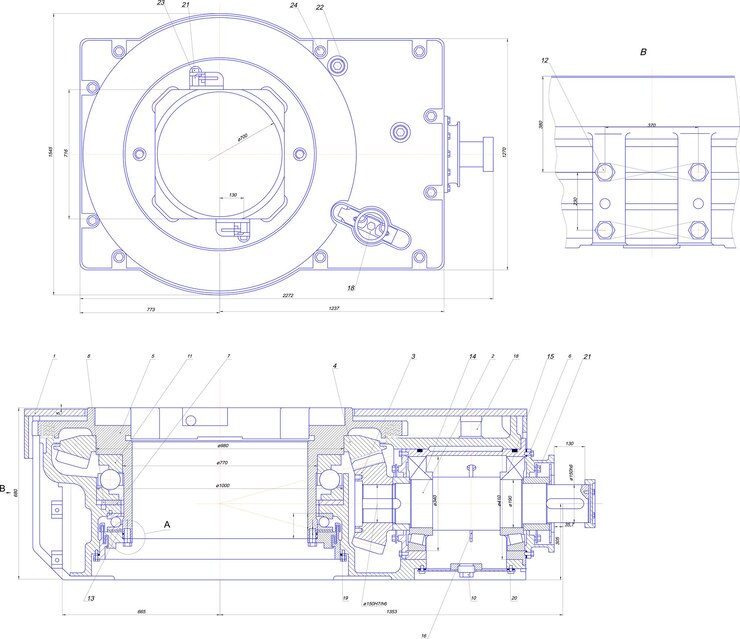 Vector dibujo de ingeniería de equipos industriales.