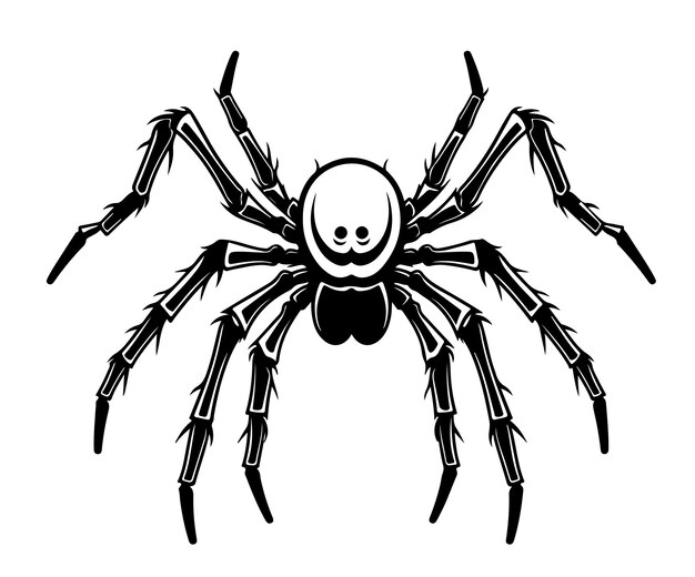 Vector dibujo de insecto araña dibujado a mano vector de halloween