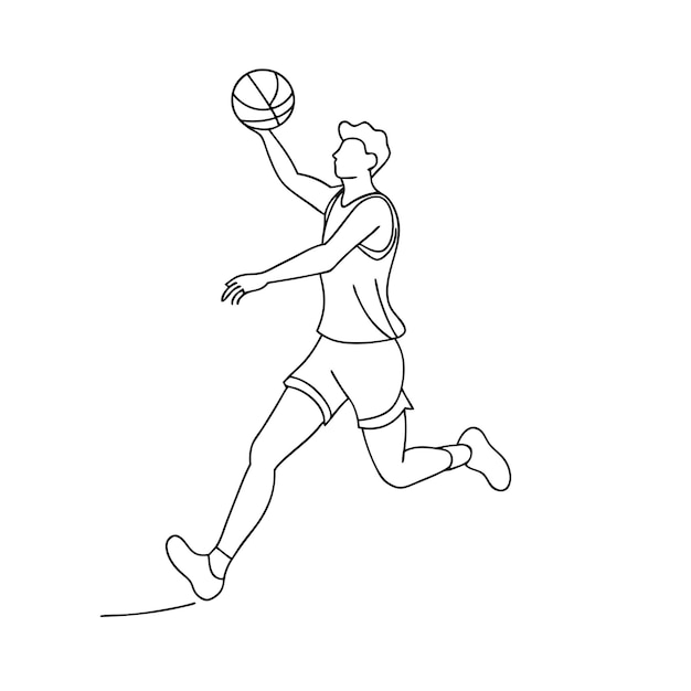un dibujo de un jugador de baloncesto con el número 7 en él