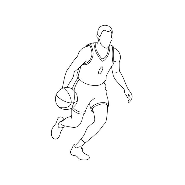 un dibujo de un jugador de baloncesto con el número 7 en él