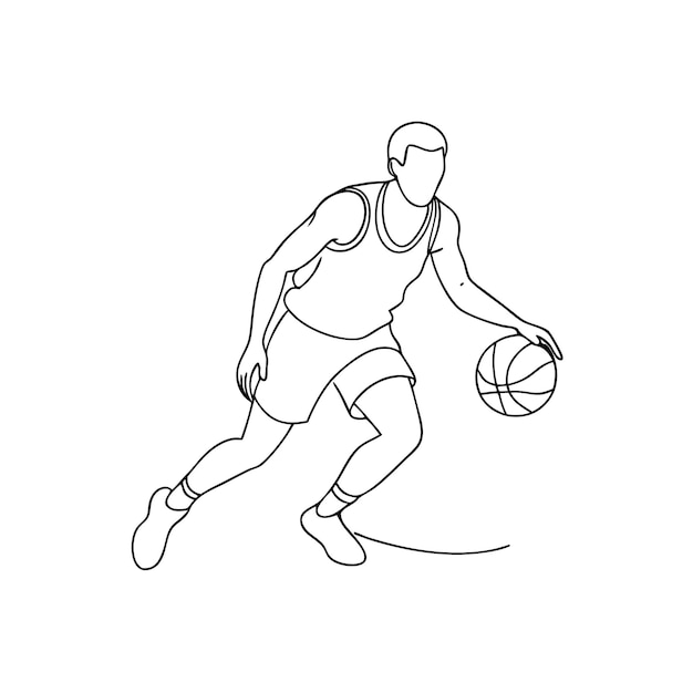 un dibujo de un jugador de baloncesto con el número 7 en él