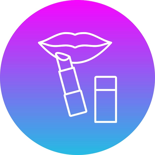 un dibujo de un lápiz labial y lápiz labia con un lápic en el medio