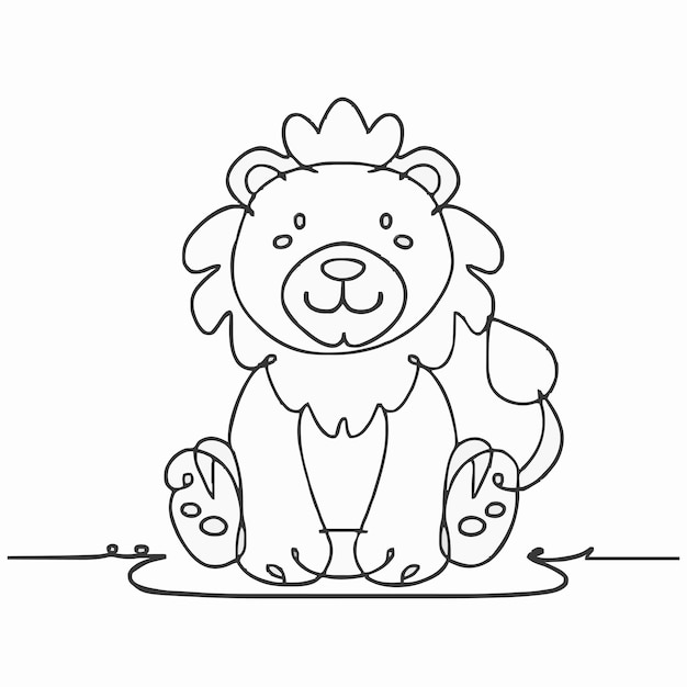 un dibujo de un león con un león en él