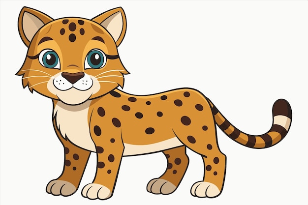un dibujo de un leopardo con ojos azules y un fondo blanco