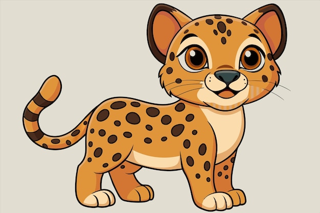un dibujo de un leopardo con una pata en el aire