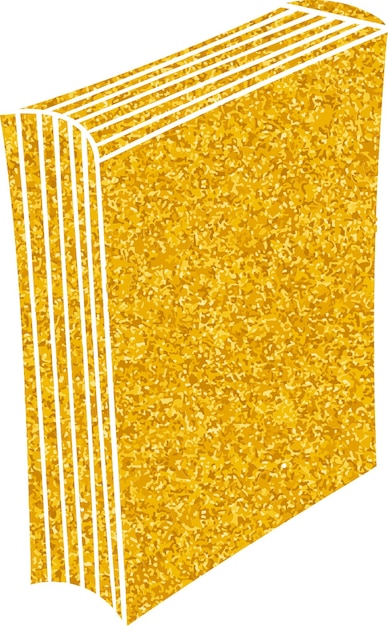 El dibujo de un libro de color dorado