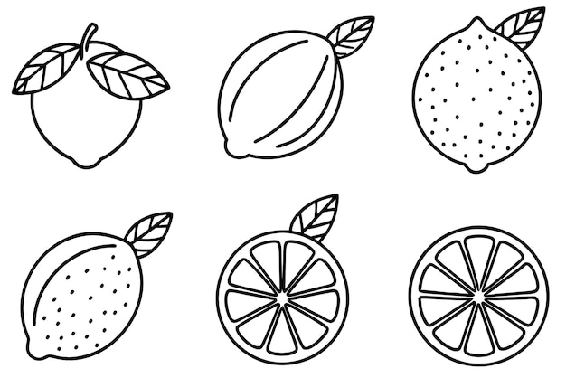 un dibujo de un limón con las palabras limones en él