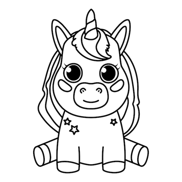 El dibujo del lindo unicornio