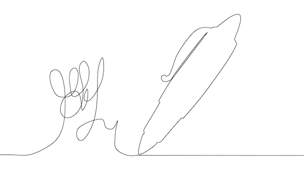 Dibujo de una línea Bolígrafo Arte de línea continua Bolígrafo Biro Diseño minimalista dibujado a mano