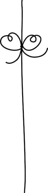 Dibujo de la línea de la cinta de regalo del arco