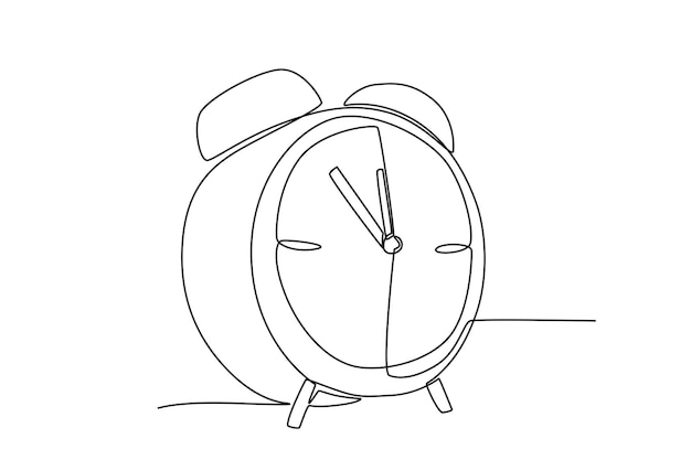 Dibujo en línea del concepto de los despertadores