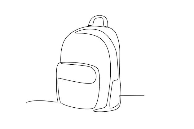 Dibujo en línea del concepto de las mochilas