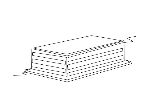 Dibujo en línea del concepto del pastel de lapis legit