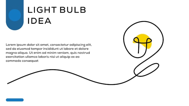 Vector dibujo de línea continua de bombilla incandescente