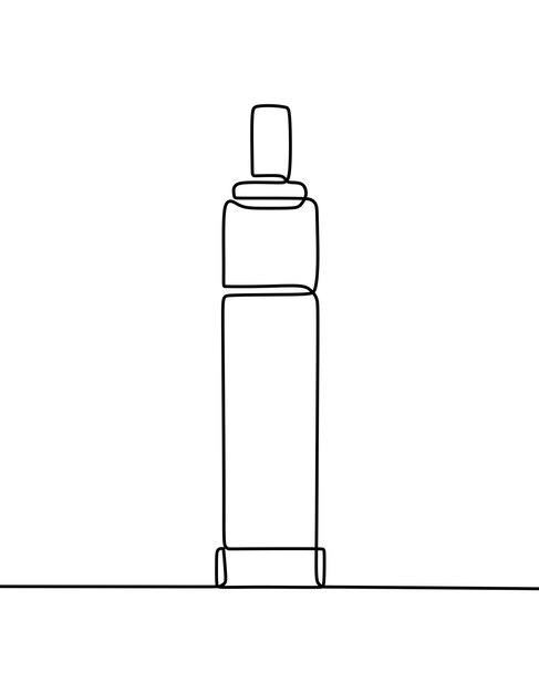 Vector dibujo de línea continua en cigarrillo