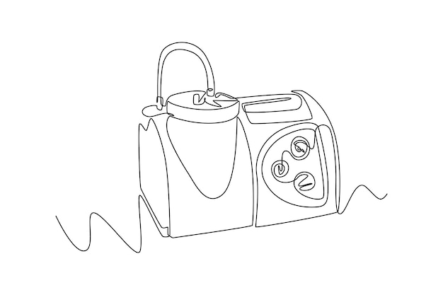 Dibujo de una línea continua un concepto de herramienta de salud de succión Ilustración gráfica de vector de diseño de dibujo de una sola línea