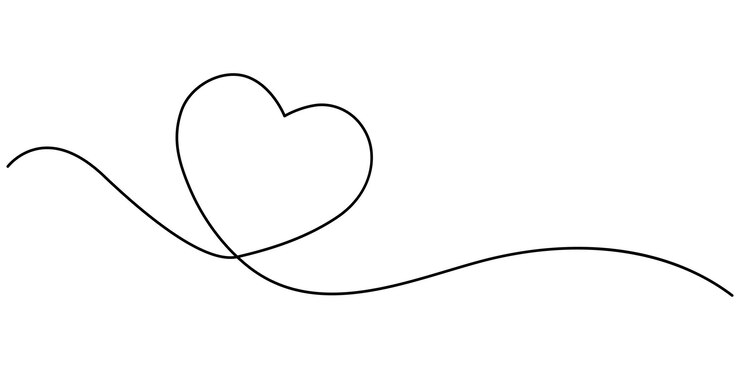 Vector dibujo de línea continua del corazón dibujo de una línea de fondo ilustración vectorial amor de una sola línea
