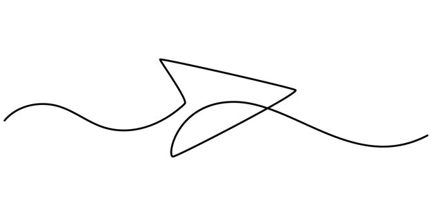 Dibujo de línea continua de flecha hacia arriba y hacia abajo Ilustración del vector de flecha apuntando Crecimiento del negocio