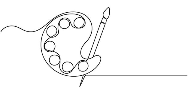 Un dibujo de línea continua del icono de la clase de arte Ilustración vectorial de línea única Una línea continua
