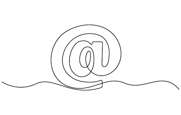 Dibujo de línea continua en el icono del símbolo