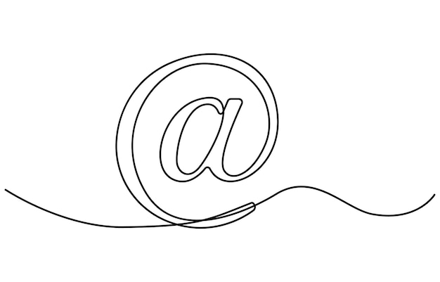 Dibujo de línea continua en el icono del símbolo