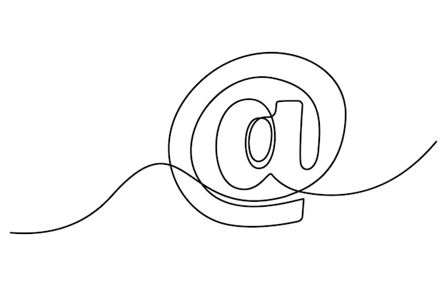 Dibujo de línea continua en el icono del símbolo