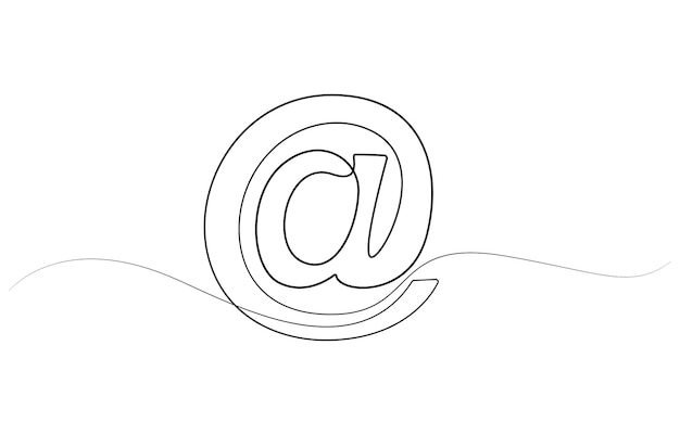 Dibujo de línea continua en el icono del símbolo