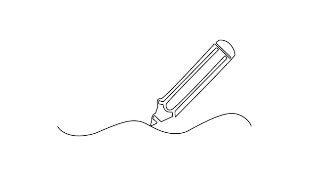 dibujo en línea continua con lápiz
