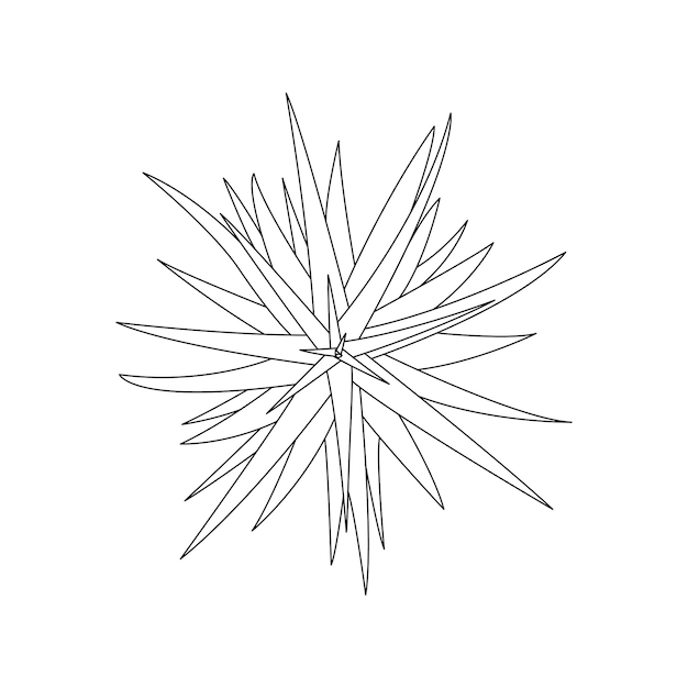 Dibujo de línea continua de macetas de flores Hermosas flores aisladas fondo blanco Ilustración vectorial