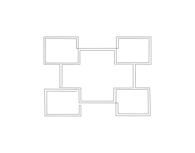 Dibujo de línea continua de marco de pared Una línea de marco de imagen Marco de arte de línea continua Contorno editable