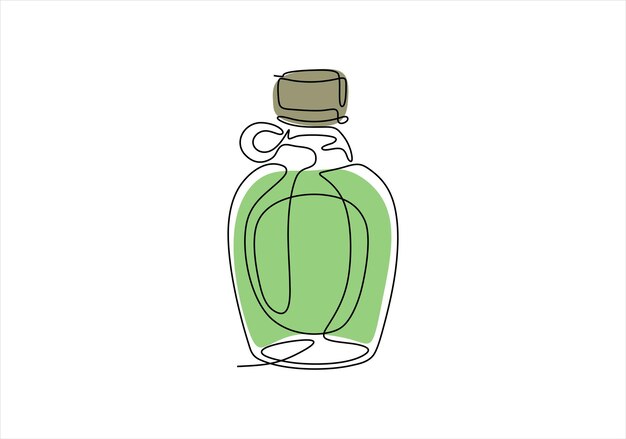 Dibujo de línea continua minimalista de una cantina