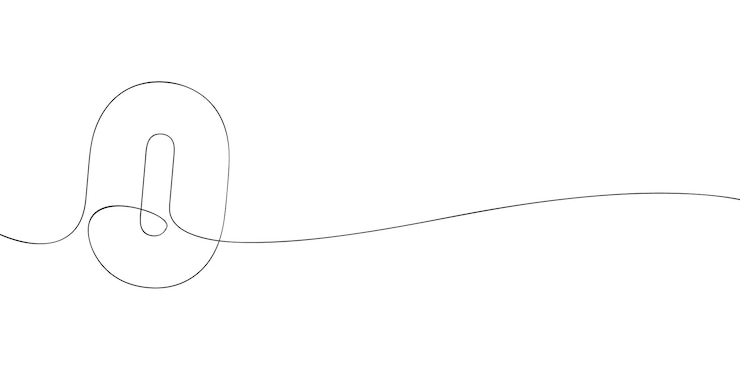 Vector dibujo de línea continua minimalista del número cero
