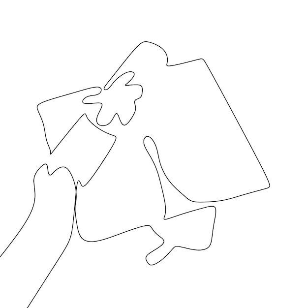 Dibujo de línea continua. una mujer es feliz después de graduarse
