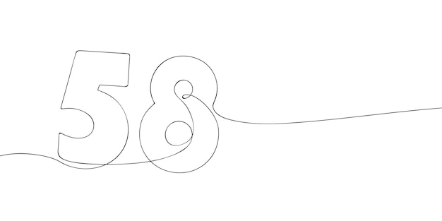 Dibujo de línea continua número 58