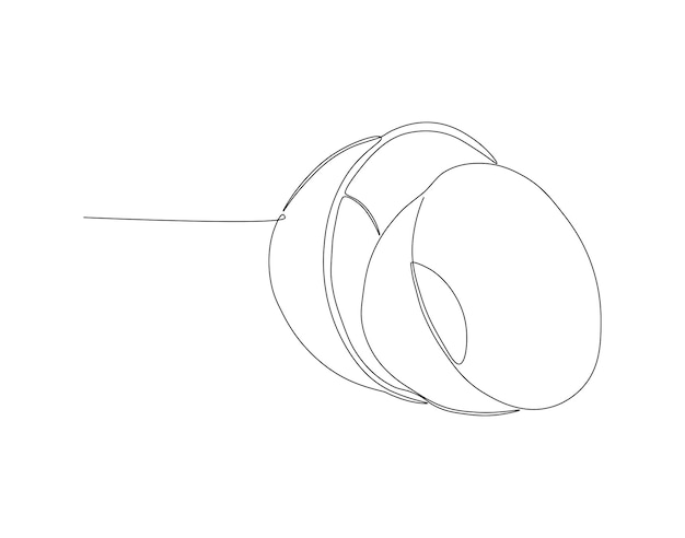 Dibujo de línea continua de una pila de cuencos Una línea de cuencos Concepto de utensilios de cocina Arte de línea continua Esbozo editable