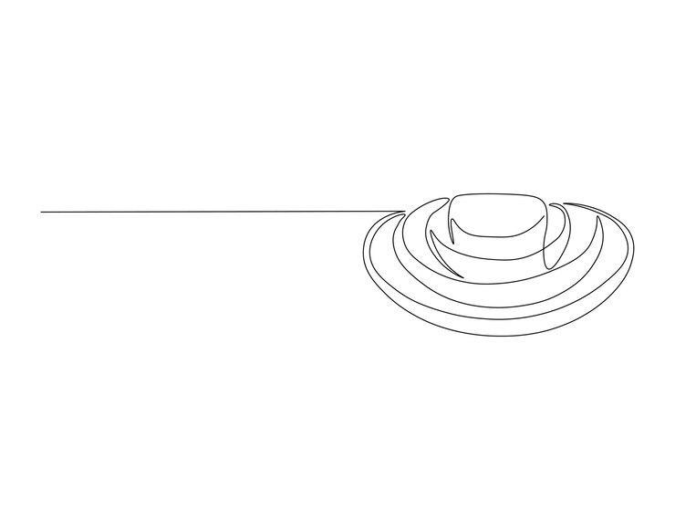 Vector dibujo de línea continua de una pila de cuencos una línea de cuencos cuencos arte de línea continua contorno editable