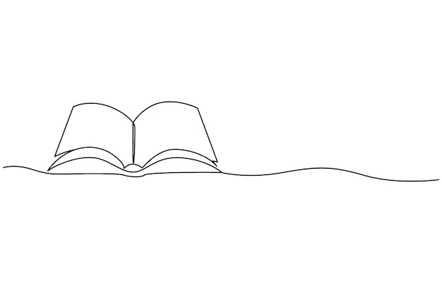 Un dibujo de línea continua de pluma Lápiz símbolo de estudio y concepto de educación en lineal simple