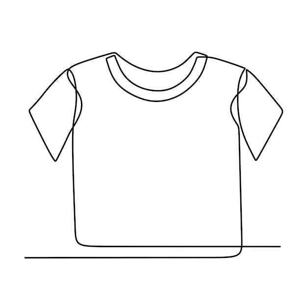 Vector dibujo de línea continua en la ropa